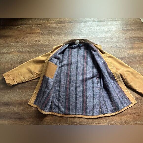CARHARTT 90s vintage chore coat duck canvas blanket lined Detroit jacket work - Picture 10 of 16